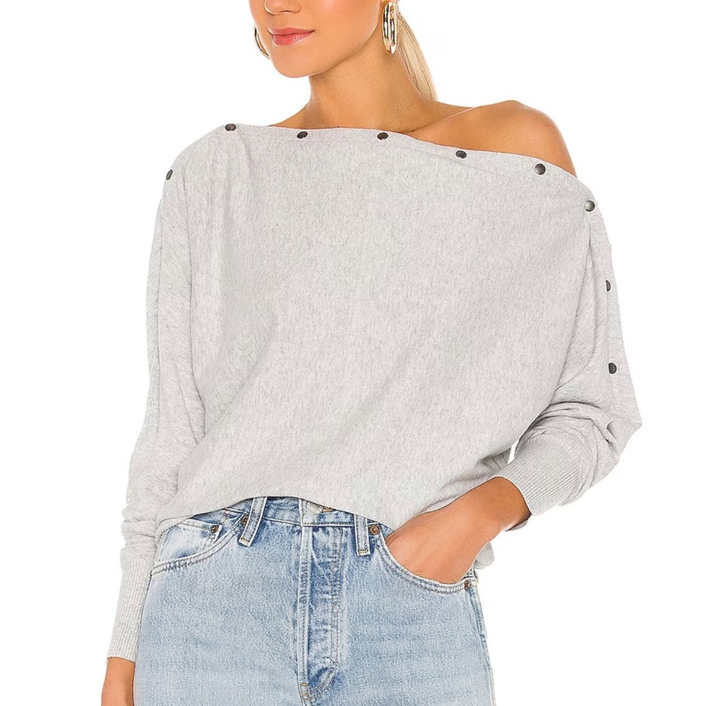 Allsaints: Ellie boat neck studded sweater